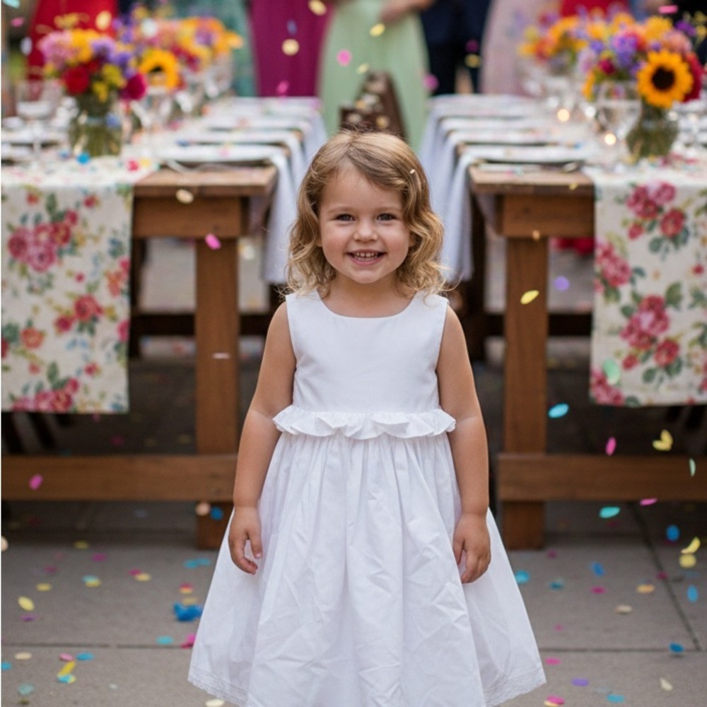 Beautiful white lili gaufrette dress size 5